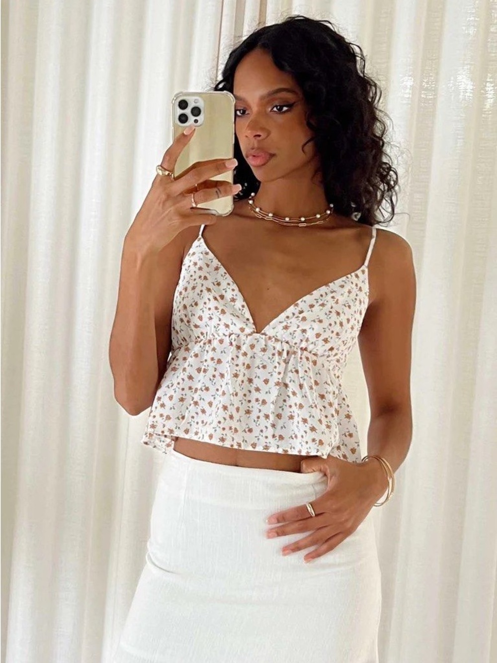 Princess Polly Koko Top White Floral